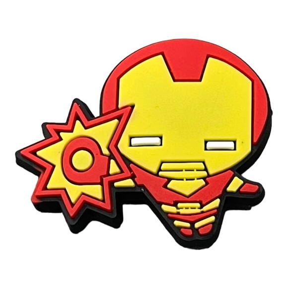 💕3/$13💕IRON MAN JIBBITZ CROC CHARM - Picture 1 of 2